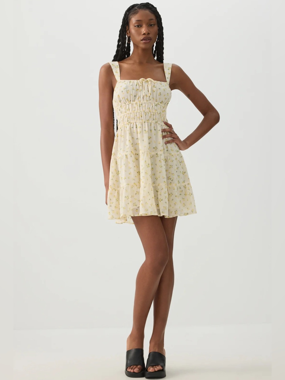 ARDENE Tiered Smocked Mini Dress